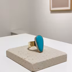 Turkos ring mässing