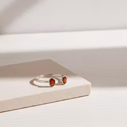 Silverring Hessonit Granat