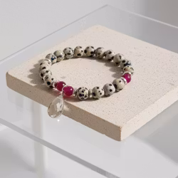 Pärlarmband Dalmatin Jaspis