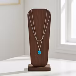 Halsband med oval Turkos sten silver