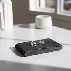 Ankh örhängen silver