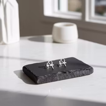 Ankh örhängen silver