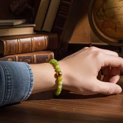 Limegrönt pärlarmband herr