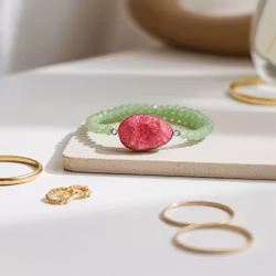 2 radigt pärlarmband pastell