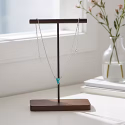 Silverhalsband med trekantig turkos sten