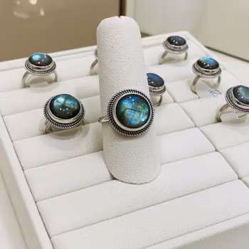 Labradorit ring silver