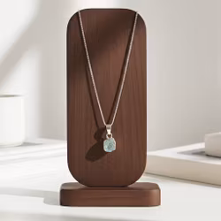 Rå Akvamarin halsband silver