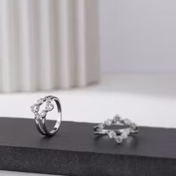 Formade silverringar set