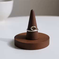 Silverring med oval Citrin sten