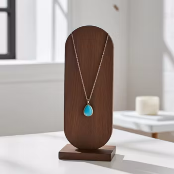 Guldpläterat halsband med turkos droppe