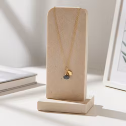 Guldpläterat halsband med Labradorit sten