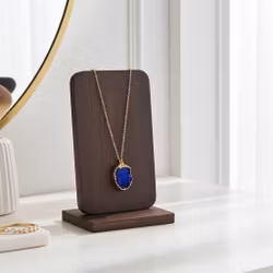 Guldpläterat halsband med blå sten