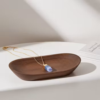 Guldpläterat halsband med Ametist hänge