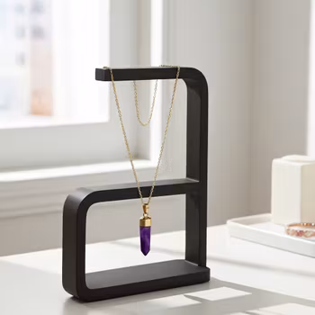 Halsband lila Agat pendel