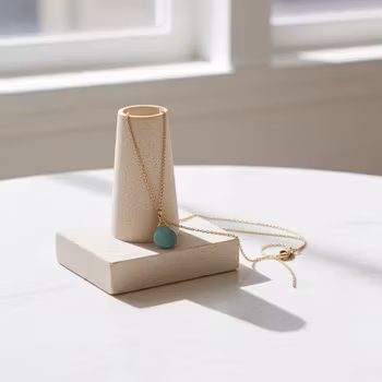 Guldpläterat halsband Fuchsit droppe