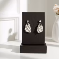 Rustika silverörhängen