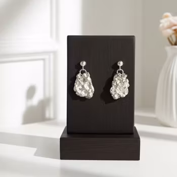 Rustika silverörhängen