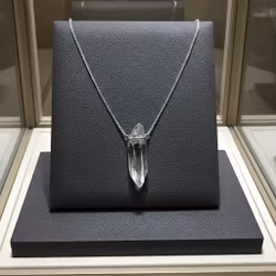 Halsband rå Bergskristall silver
