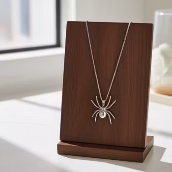 Silverhalsband med spindel