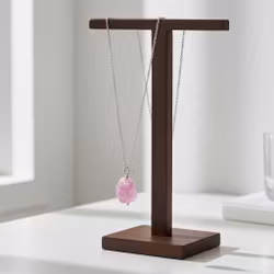 Halsband med rosa Bergskristall