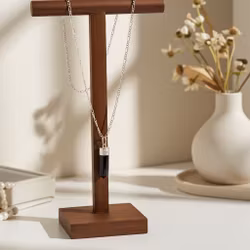 Figaro halsband med svart obsidian