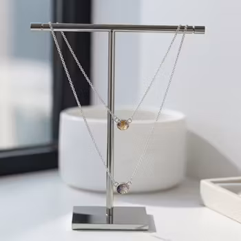 Silverhalsband rå Ametrin