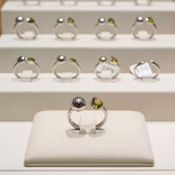 Grön Turmalin ring silver