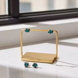 Turkos nugget örhängen silver