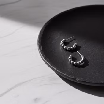 Tjocka kulörhängen silver