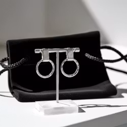 Silverörhängen hamrade cirklar