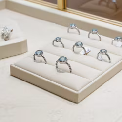 Silverring Akvamarin