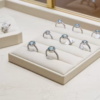 Silverring Akvamarin