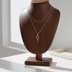 Silverhalsband med Ankh hänge