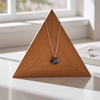 Halsband svart Rutilerad kvarts silver