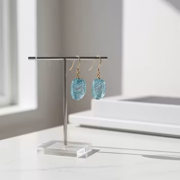 Örhängen turkosa Bergskristaller