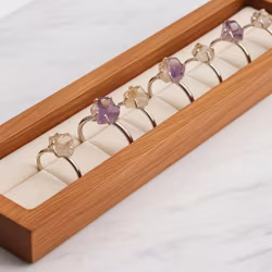 Silverring rå Ametrin sten