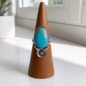 925 silverring med Turkos sten