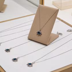 Labradorit halsband i silver