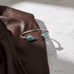 Öppet Turkos armband 925 silver