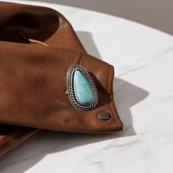 Stor Turkos ring silver