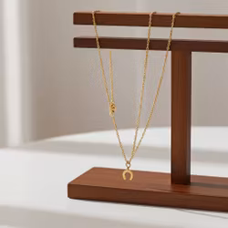 Hästsko halsband guldpläterat