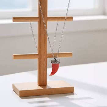 Halsband körsbärskvarts