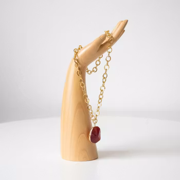 Stort guldpläterat halsband