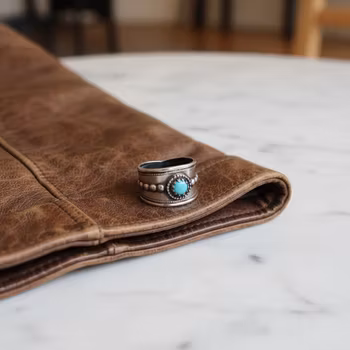 Bred Turkos ring silver