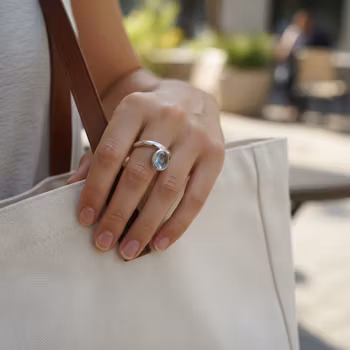 Akvamarin ring silver