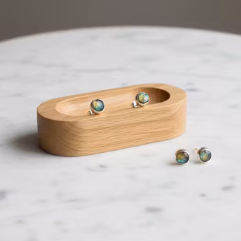 Rå labradorit örhängen silver