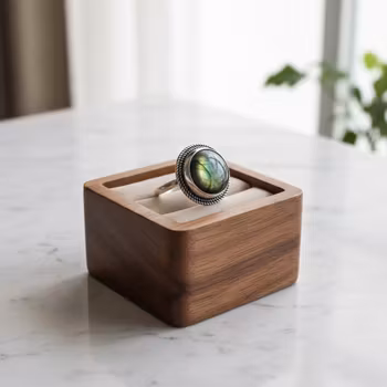 Labradorit ring silver