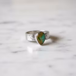 Orvil Jack grön Turkosring silver