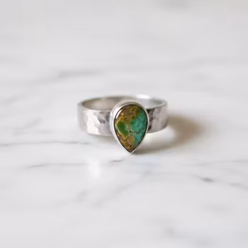 Orvil Jack grön Turkosring silver