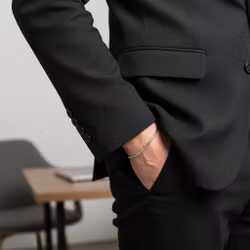 Öppet armband i silver herr